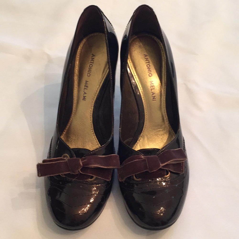 Antonio Melani Brown Patent Shoes